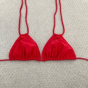 FREE W PURCHASE Red Bikini Swim Top Triangle Strap